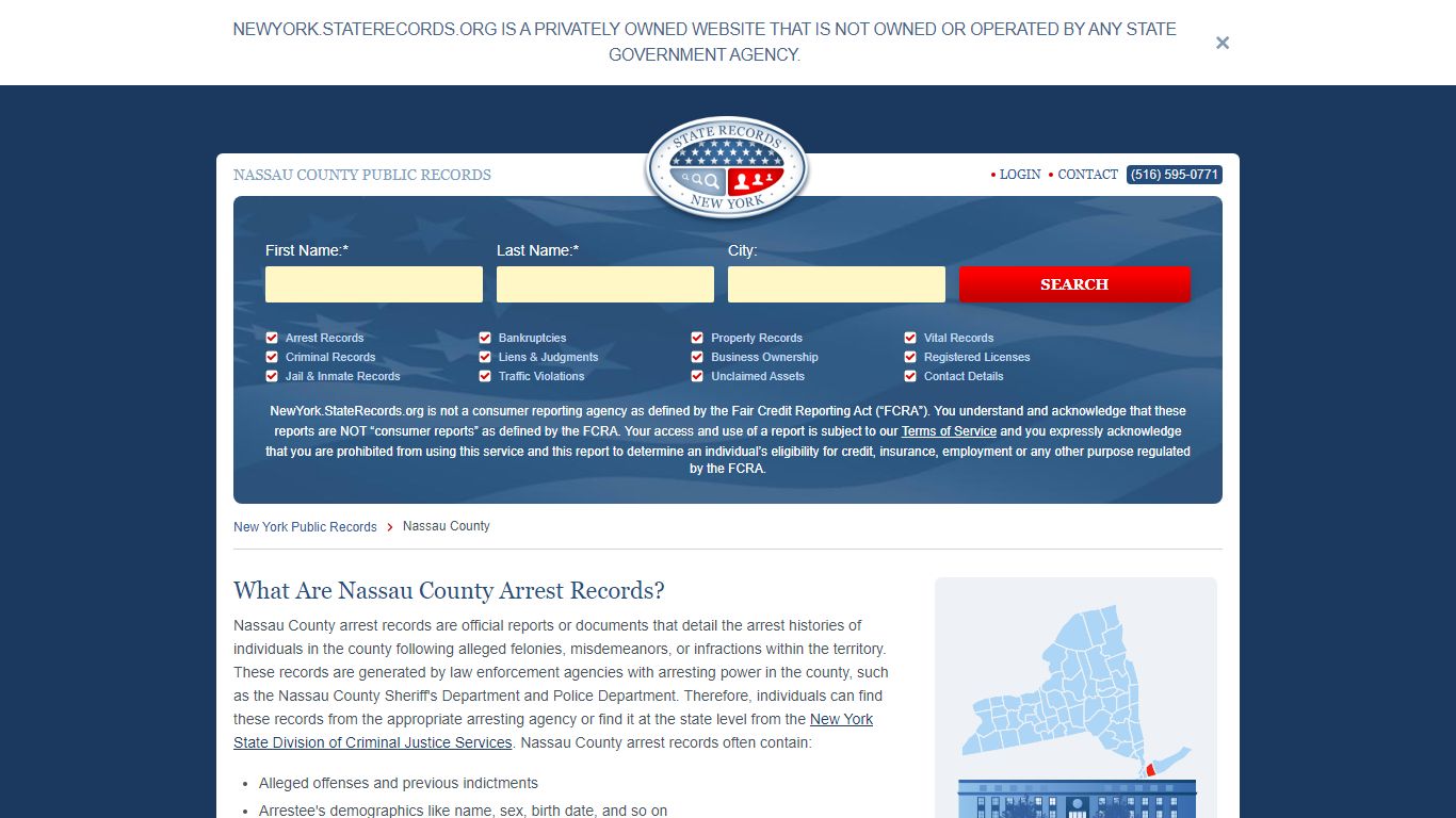 Nassau County Arrest, Court, and Public Records | StateRecords.org